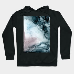 Blush and Tides Abstract Ocean Flow Hoodie